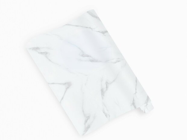 Wrapfolie marmer wit glossy (122cm breed)