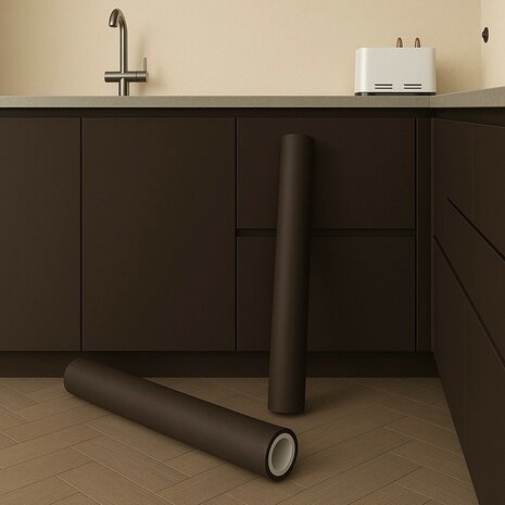 Plakfolie bruin mat RAL 8011 (45cm)