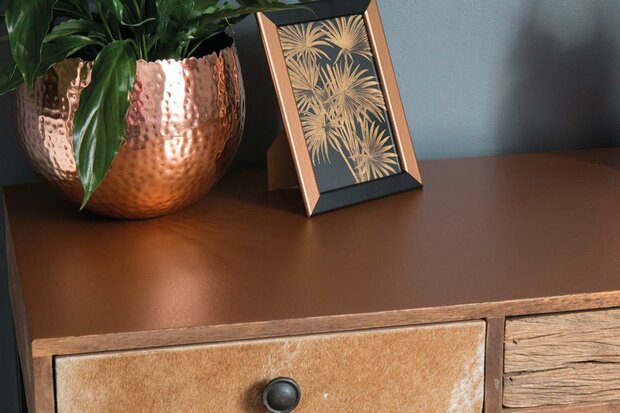 plakfolie koper op kastje