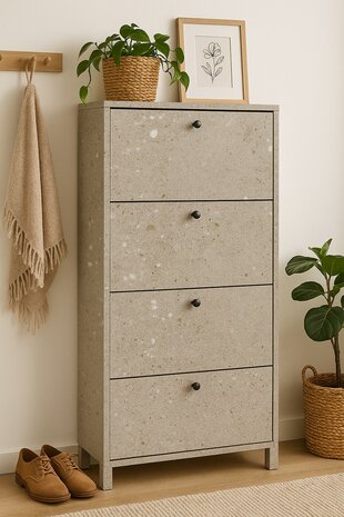 Wrapfolie Terrazzo steen beige mat (122cm breed)