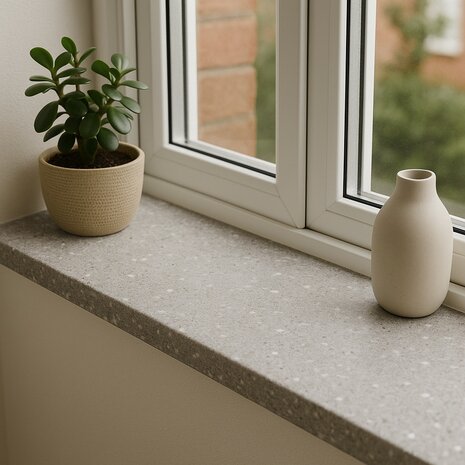 Wrapfolie Terrazzo grijs (122cm breed)
