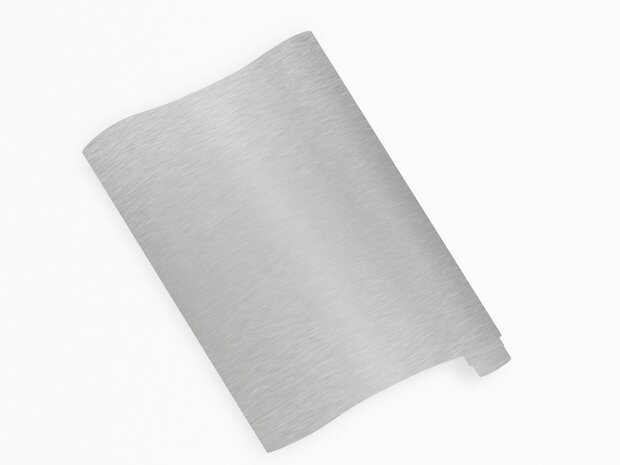 Wrapfolie geborsteld rvs prestige (122cm breed) (niet vormbaar met föhn)