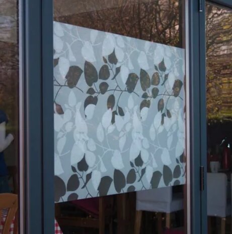 MEGA DEAL Statische raamfolie leaves Amena 15 meter x 45cm