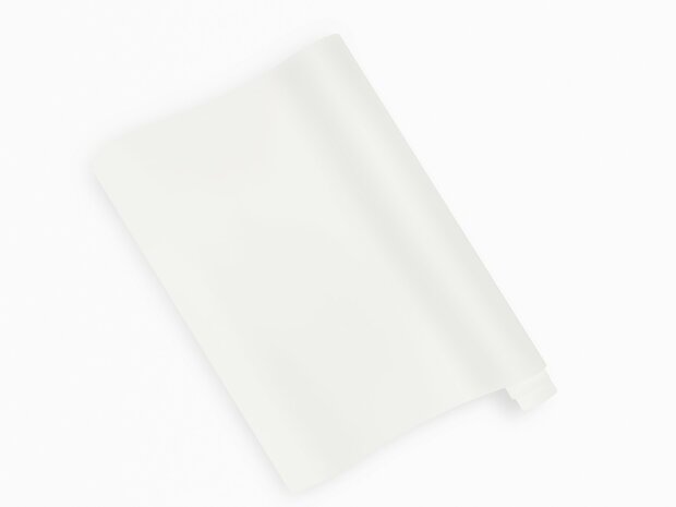 Wrapfolie strepen off white RAL 9016 mat (122cm breed)