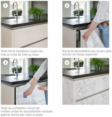 Wrapfolie strepen off white RAL 9016 mat (122cm breed)