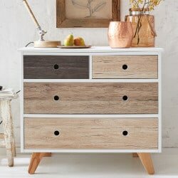 plakfolie hout op kastje