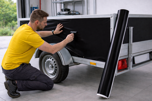 Aslan Plakfolie mat zwart RAL 9005 (125 cm)