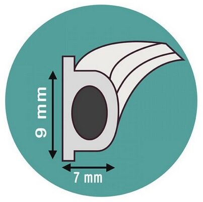 Zelfklevende universele tochtstrip transparant 7x9mm (6 meter)