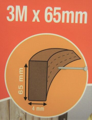 Tochtstrip voor ramen en deuren beige (3 meter)