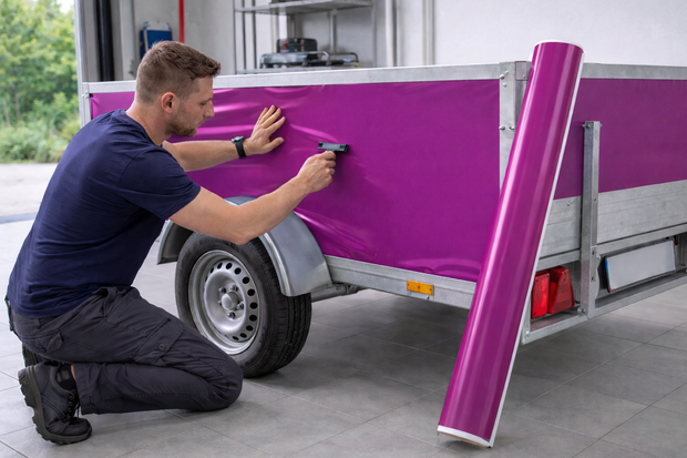 Aslan plakfolie glans paars (122 cm)