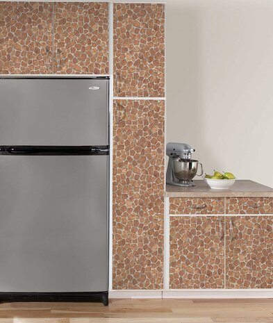 plakfolie tegeltjes terracotta in keuken