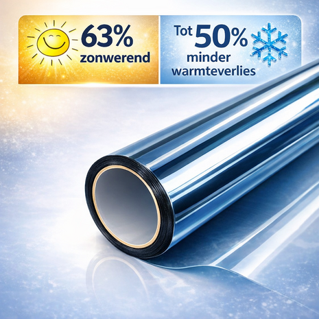 Raamfolie tegen hitte en kou | Voor elk type glas (90cm)