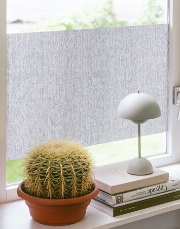 Textiel raamfolie zilvergrijs (45x150 cm)