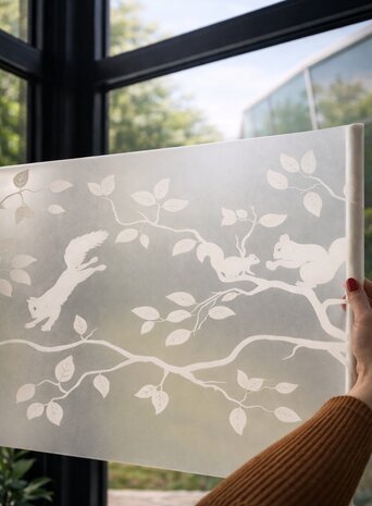 Static Premium raamfolie eekhoorn (45x150cm)