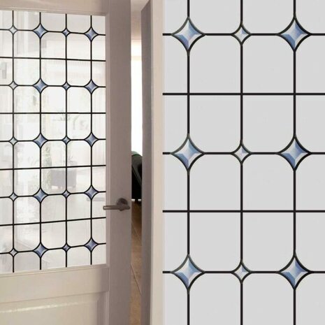 raamfolie glas in lood deur