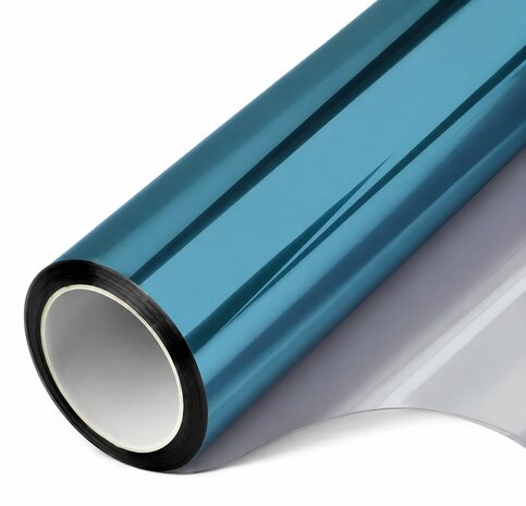 Zonwerend raamfolie voor HR+++ glas blauw (152cm) 