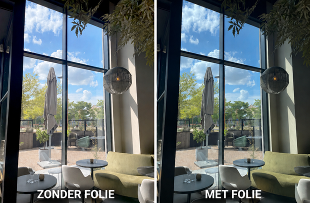 Transparant zonwerend folie Ice cool Prestige HR+++glas (152cm)