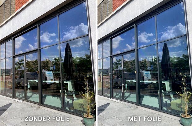 Transparant zonwerend folie Ice cool Prestige HR+++glas (152cm)