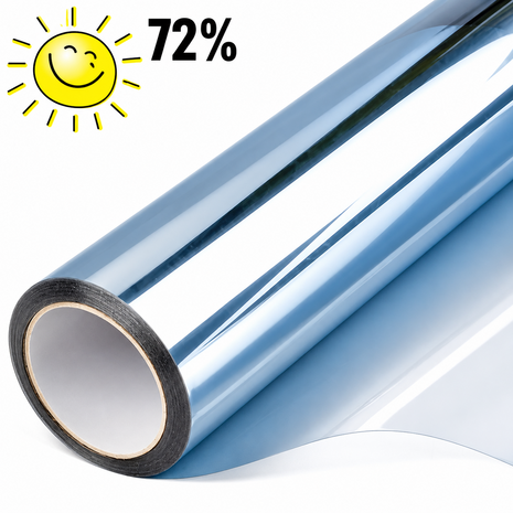 Transparant zonwerend folie Ice Cool Premium voor HR+++glas (152cm)