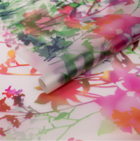 Premium statisch folie veldbloemen 45x150cm