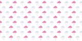 Statisch raamfolie wolkjes roze (46cm)_