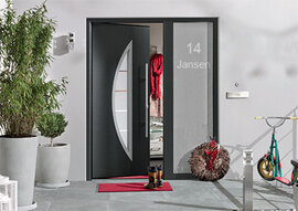 Voordeursticker met naam en huisnummer 3.2