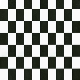 Plakfolie dambord zwart/wit (45cm)
