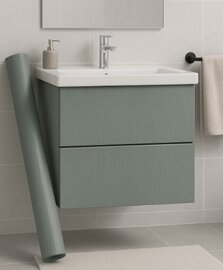 Wrapfolie geschilderd hout foggy forest mat (122cm breed)