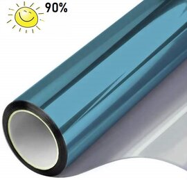 Zonwerend raamfolie voor HR+++ glas blauw (152cm) 