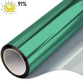 Zonwerend raamfolie voor HR+++ glas groen (152cm) 