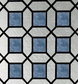 Raamfolie glas in lood blauw (45cm)