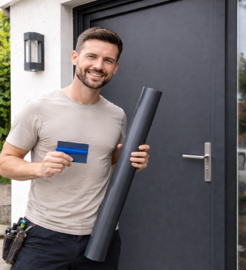 Wrapfolie voor buiten antraciet mat (122cm breed) 